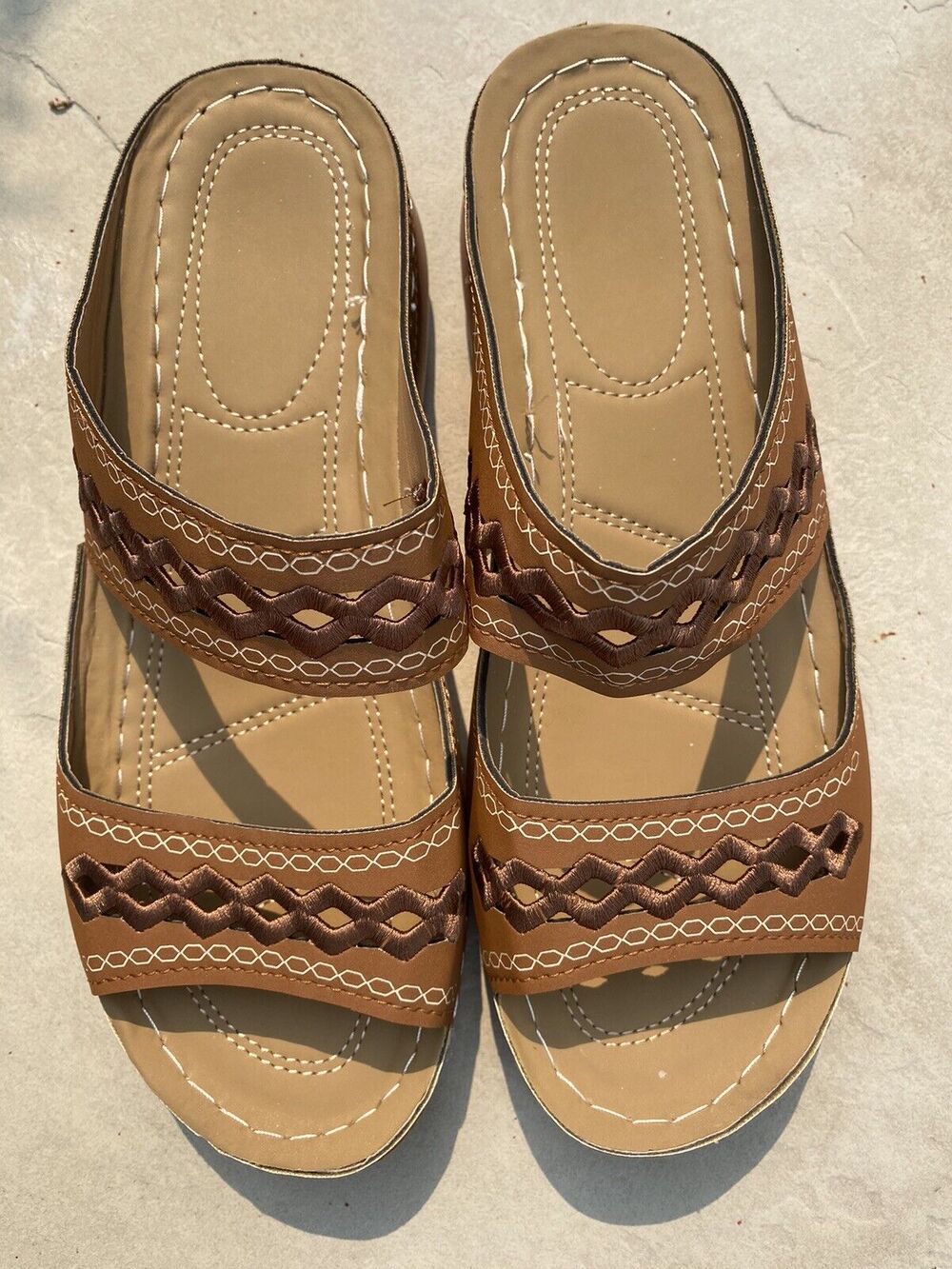 New Women Wedge Sandals Platform Slip on Summer Casual Shoes Slides Sz 9